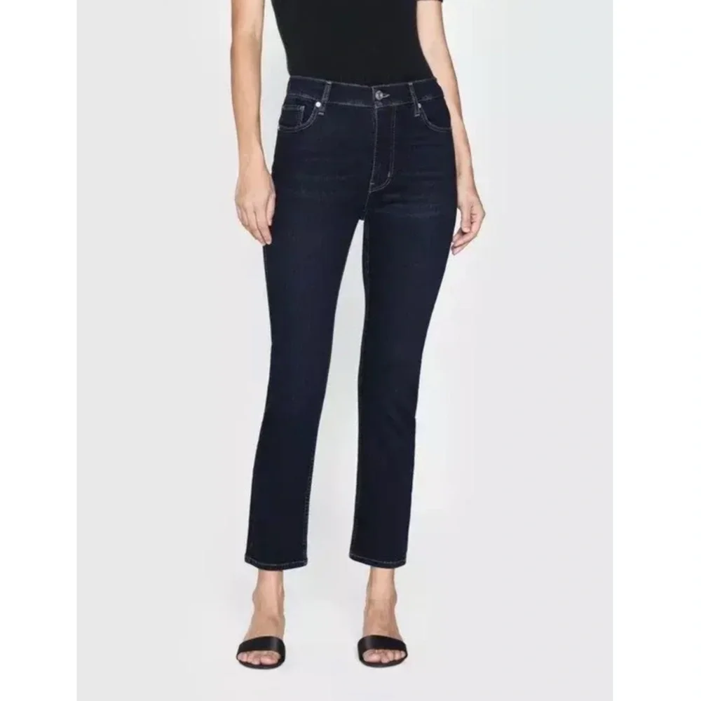 Frame Denim Women's Straight Leg Jeans - Dark Blue NWOT - Picture 2 of 11